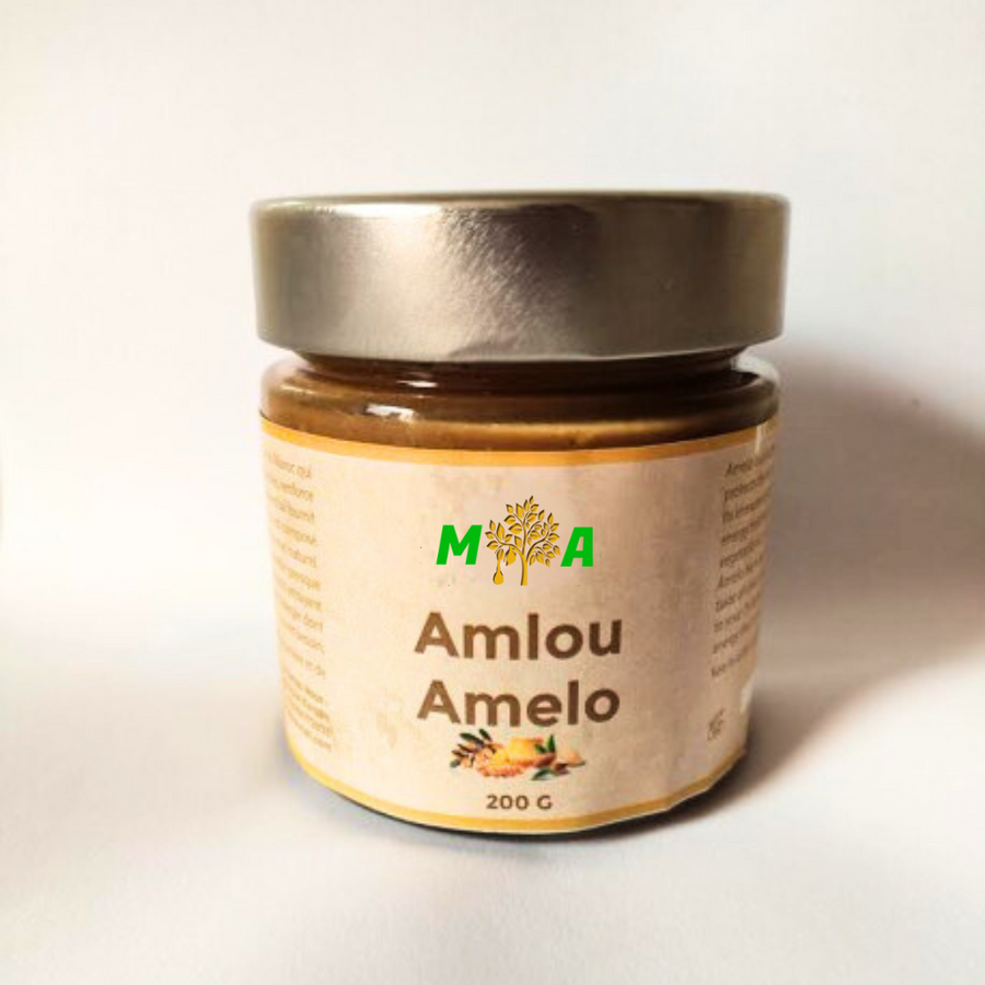 Amlou-Pâte à tartiner traditionnelle à base d'amandes, miel et huile d'argan (200g)